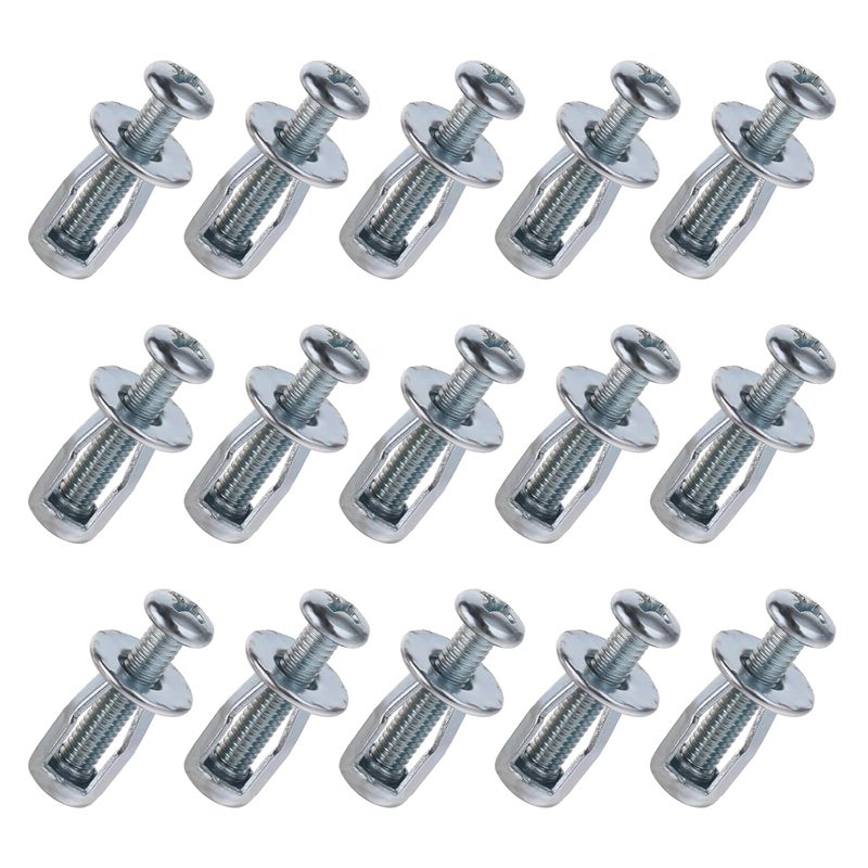 Molain 15 Pack Hollow Metal Cavity Fixing Hollow Door Anchor, M4 Nuts for 0-5mm Door Extra Short Hollow Wall Anchors Aluminium cladding Sheet Steel, Iron Sheet - Image 1